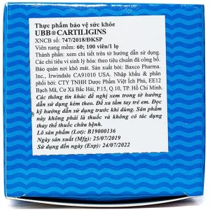 Viên uống Cartiligins UBB giảm đau nhức xương khớp (100 viên)