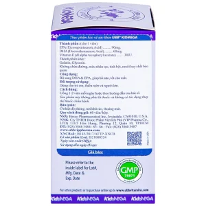 Viên uống KidMega UBB bổ sung DHA & EPA, giúp bổ não, tốt cho mắt (60 viên)