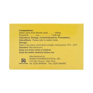 Thuốc Ubiheal 100 Nam Hà điều trị các rối loạn cảm giác do bệnh thần kinh đái tháo đường (5 vỉ x 6 viên)