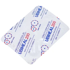 Thuốc Ubiheal 200 Nam Hà điều trị các rối loạn cảm giác do bệnh thần kinh đái tháo đường (5 vỉ x 6 viên)