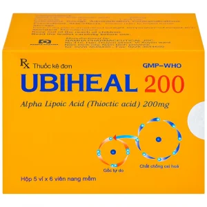Thuốc Ubiheal 200 Nam Hà điều trị các rối loạn cảm giác do bệnh thần kinh đái tháo đường (5 vỉ x 6 viên)