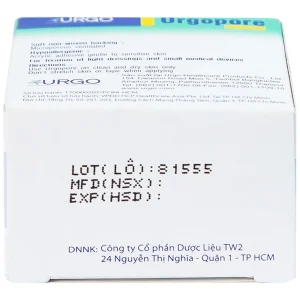 Băng keo giấy y tế Urgopore size 2.5cm x 5m thông thoáng cho da nhạy cảm, giúp kềm giữ nhanh, chắc chắn