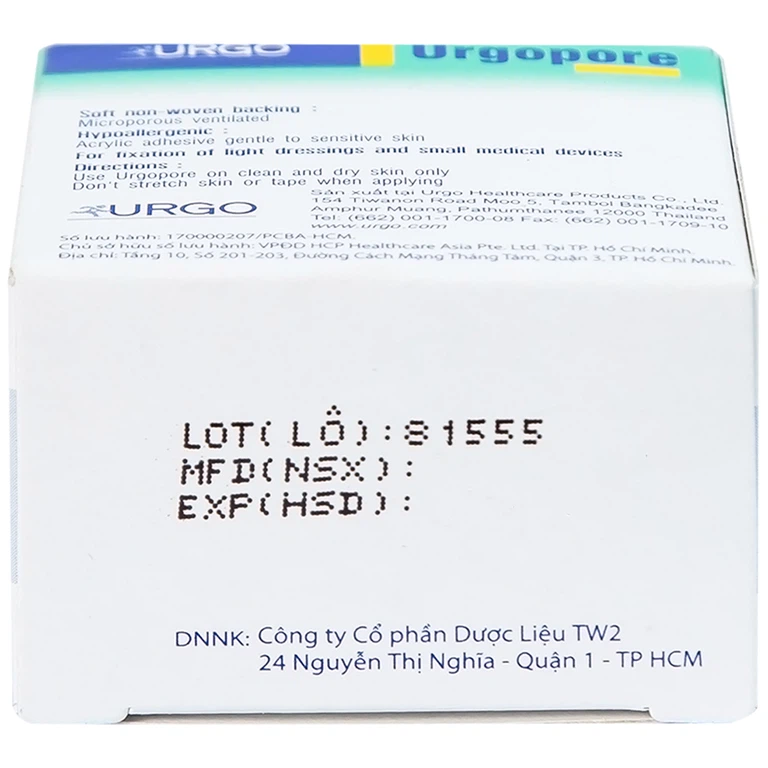 Băng keo giấy y tế Urgopore size 2.5cm x 5m thông thoáng cho da nhạy cảm, giúp kềm giữ nhanh, chắc chắn
