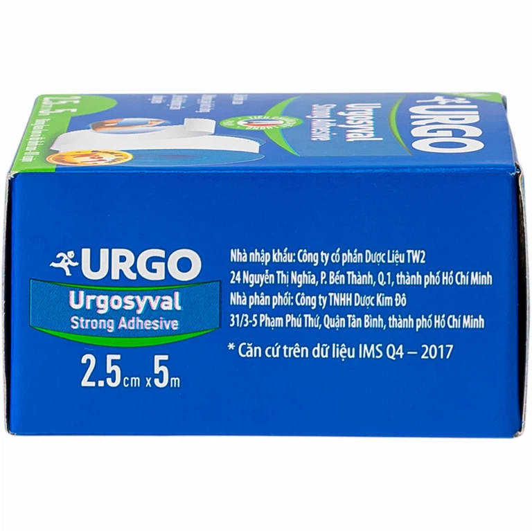 Băng keo lụa có độ dính cao Urgosyval Strong Adhessive size 2.5cm x 5m cố định băng gạc (1 cuộn)