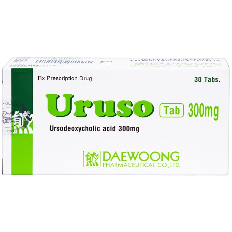 Thuốc Uruso Tab 300mg Daewoong điều trị sỏi mật (3 vỉ x 10 viên)