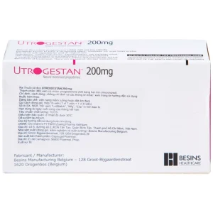 Thuốc Utrogestan 200mg Besins bổ sung nội tiết tố trong bệnh lý sản phụ khoa (15 viên)