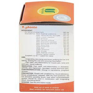 Thuốc V.phonte Vạn Xuân chữa trị phong thấp (40 viên)