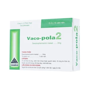 Thuốc Vaco-pola2 Vacopharm điều trị sổ mũi dị ứng, viêm mũi (2 vỉ x 15 viên)