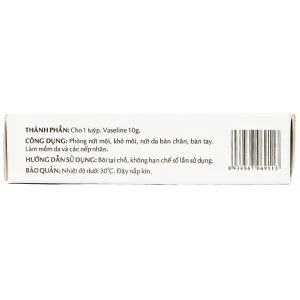 Kem Vaseline Pure OPC phòng nứt môi, khô môi, nứt da bàn chân, bàn tay (10g)