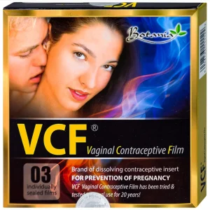 Màng phim tránh thai VCF Botania có khả năng diệt tinh trùng mỗi lần giao hợp (3 miếng)