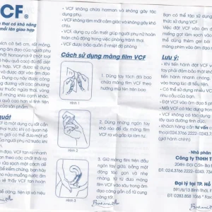 Màng phim tránh thai VCF Botania có khả năng diệt tinh trùng mỗi lần giao hợp (3 miếng)