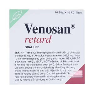 Thuốc Venosan Retard 263.2mg Dr. Willmar Schwabe điều trị viêm tĩnh mạch huyết khối (10 vỉ x 10 viên)