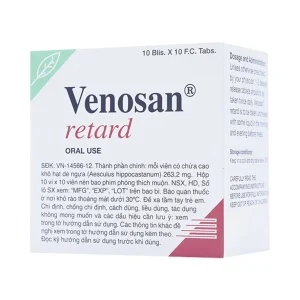Thuốc Venosan Retard 263.2mg Dr. Willmar Schwabe điều trị viêm tĩnh mạch huyết khối (10 vỉ x 10 viên)