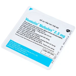 Dung dịch khí dung Ventolin Nebules 2.5mg GSK điều trị, ngăn ngừa co thắt phế quản (6 vỉ x 5 ống)