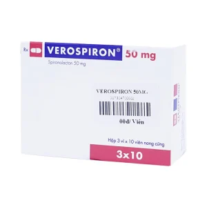 Thuốc Verospiron 50mg Gedeon điều trị tăng huyết áp (3 vỉ x 10 viên)