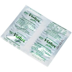 Viên ngậm ho thảo mộc không đường Viatux Extra hỗ trợ giảm ho, rát họng, khàn tiếng (5 vỉ x 4 viên)