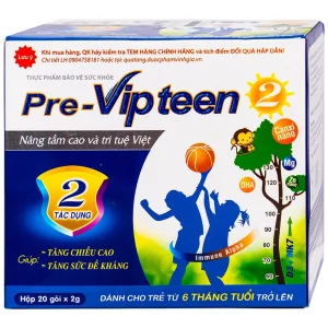 Cốm Pre-Vipteen 2 Vinh Gia giúp tăng chiều cao, tăng sức đề kháng (20 gói x 2g)
