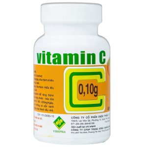 Thuốc Vitamin C 0,10g Vidipha điều trị bệnh thiếu Vitamin C (200 viên)