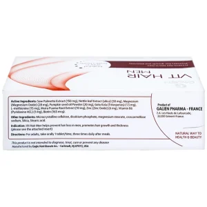 Viên uống Vit Hair Men Galien hỗ trợ giảm rụng tóc dành cho nam giới (4 vỉ x 15 viên)