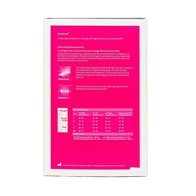 Vớ đùi y khoa Medi Duomed size M hỗ trợ điều trị giãn tĩnh mạch, phù chân, đau nhức chân (1 đôi)