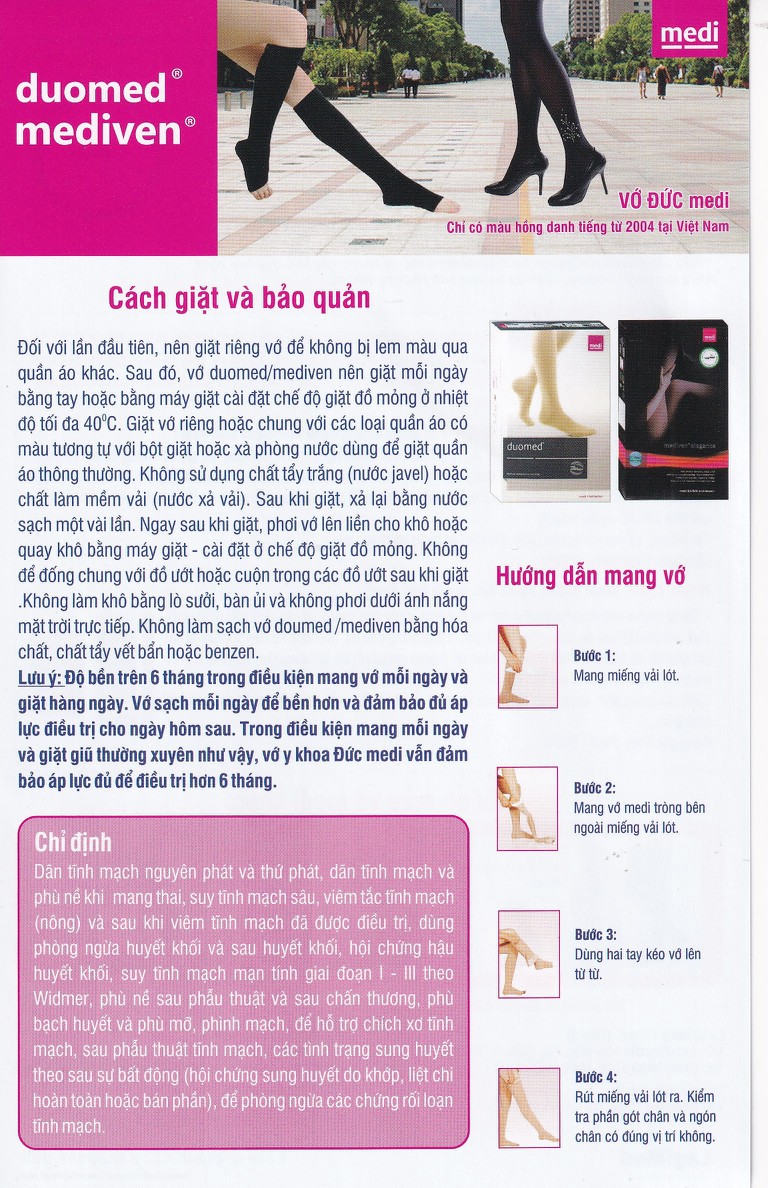 Vớ gối y khoa Duomed size S hỗ trợ điều trị suy tĩnh mạch, phù chân, đau nhức chân