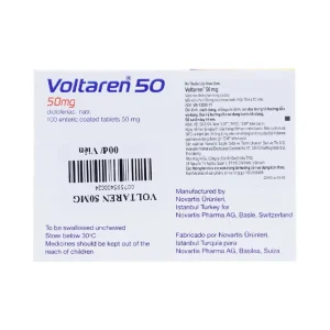 Thuốc Voltaren 50mg Novartis điều trị viêm và thoái hóa của bệnh thấp khớp (1 vỉ x 5 viên)