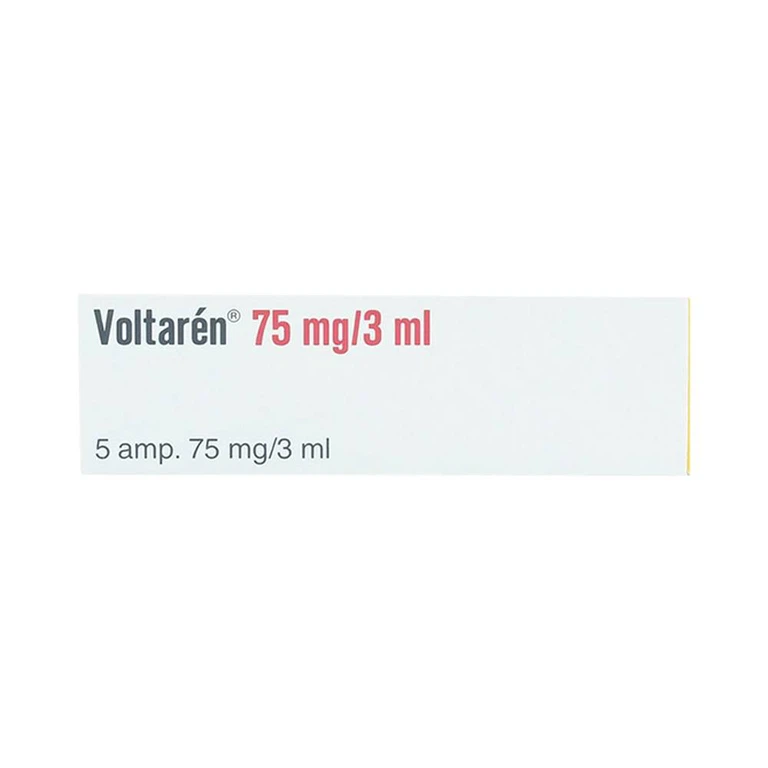 Thuốc tiêm Voltaren 75mg/3ml Novartis điều trị đợt cấp viêm và thoái hóa thấp khớp (1 vỉ x 5 ống x 3ml)