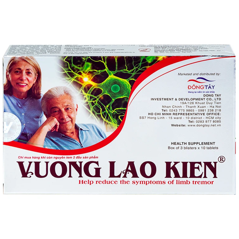 Viên uống Vương Lão Kiện Đông Tây hỗ trợ giảm triệu chứng run chân tay (3 vỉ x 10 viên)