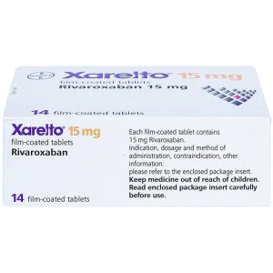 Thuốc Xarelto 15mg Bayer phòng ngừa thuyên tắc huyết khối tĩnh mạch (1 vỉ x 14 viên)