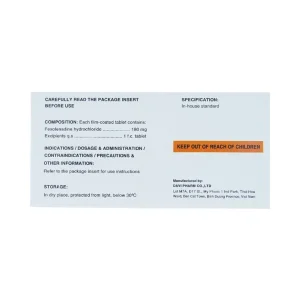 Thuốc Xonatrix Forte 180mg DaviPharm điều trị triệu chứng viêm mũi dị ứng theo mùa (10 vỉ x 10 viên)