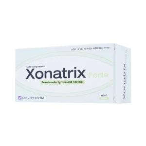 Thuốc Xonatrix Forte 180mg DaviPharm điều trị triệu chứng viêm mũi dị ứng theo mùa (10 vỉ x 10 viên)