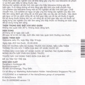 Gel Xylocaine Jelly 2% AstraZeneca gây tê bôi trơn bề mặt (30g)