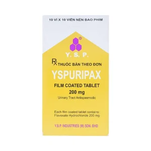Thuốc YSPuripax giảm chứng tiểu khó, đau trên khớp mu bàng quang (10 vỉ x 10 viên)