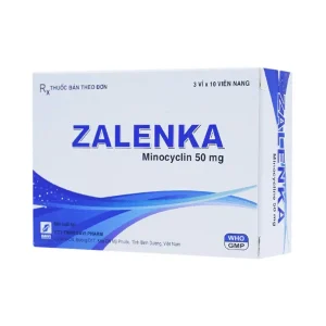 Thuốc Zalenka 50mg Davi Pharm điều trị mụn trứng cá, nhiễm trùng da và mô mềm (3 vỉ x 10 viên)