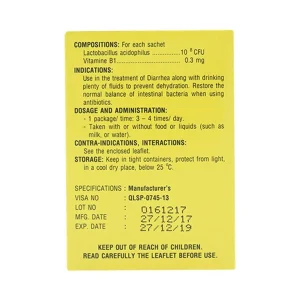 Thuốc bột uống Zentozin Mebiphar điều trị tiêu chảy (30 gói x 1g)