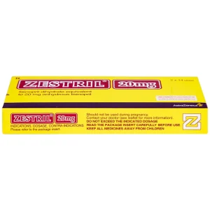 Thuốc Zestril 20mg AstraZeneca điều trị tăng huyết áp, suy tim (2 vỉ x 14 viên)