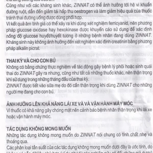 Cốm pha hỗn dịch uống Zinnat Suspension 125mg GSK hỗ trợ điều trị viêm xoang, viêm amidan (10 gói)