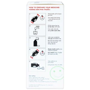 Cốm pha Zinnat Suspension 125mg GSK điều trị các chứng nhiễm khuẩn (50ml)