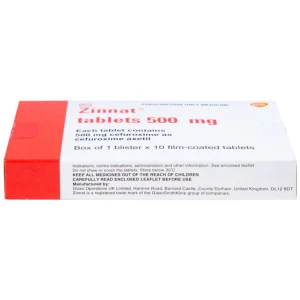 Thuốc Zinnat 500mg GSK điều trị các chứng nhiễm khuẩn, viêm tai giữa, viêm xoang (1 vỉ x 10 viên)
