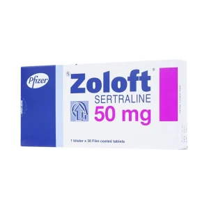 Thuốc Zoloft Sertraline 50mg Pfizer điều trị triệu chứng bệnh trầm cảm (1 vỉ x 30 viên)