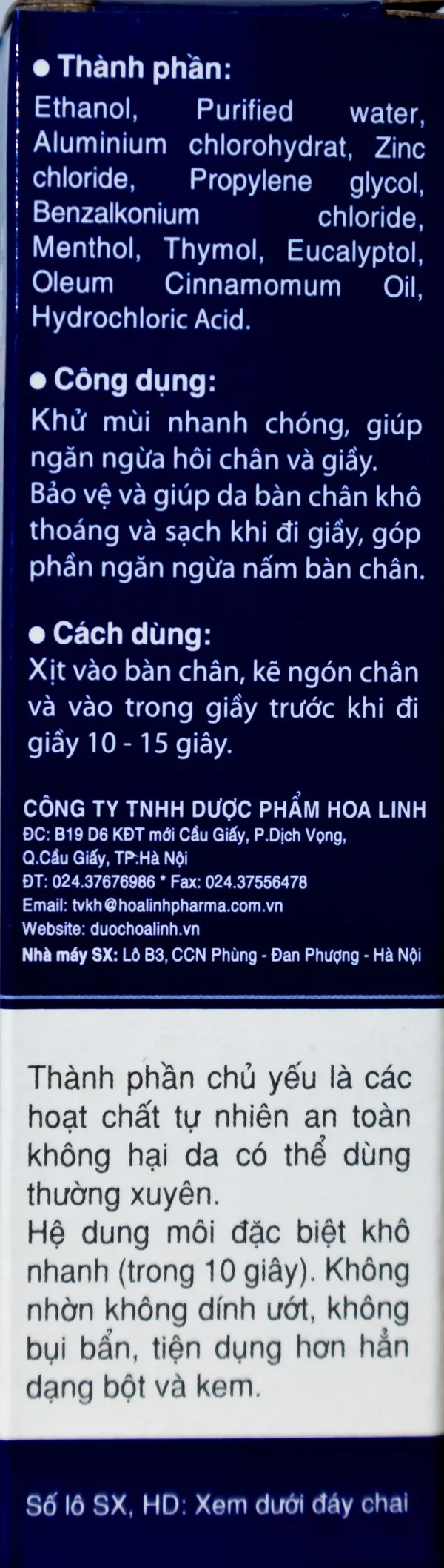 Chai xịt Zuchi Family Hoa Linh khử mùi hôi chân và giày (50ml)