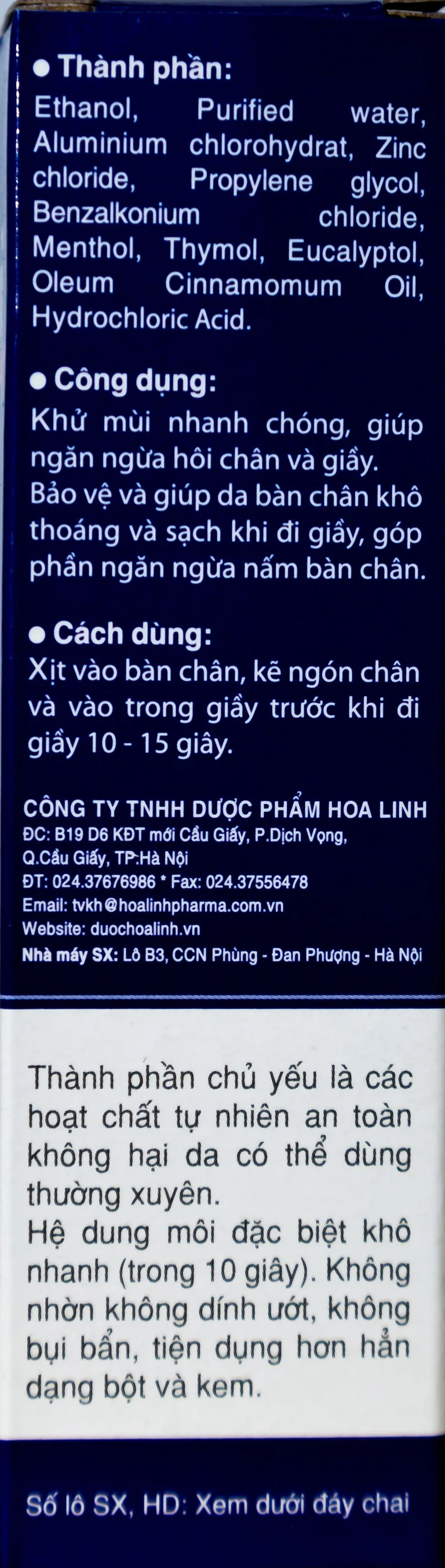 Chai xịt Zuchi Family Hoa Linh khử mùi hôi chân và giày (50ml)