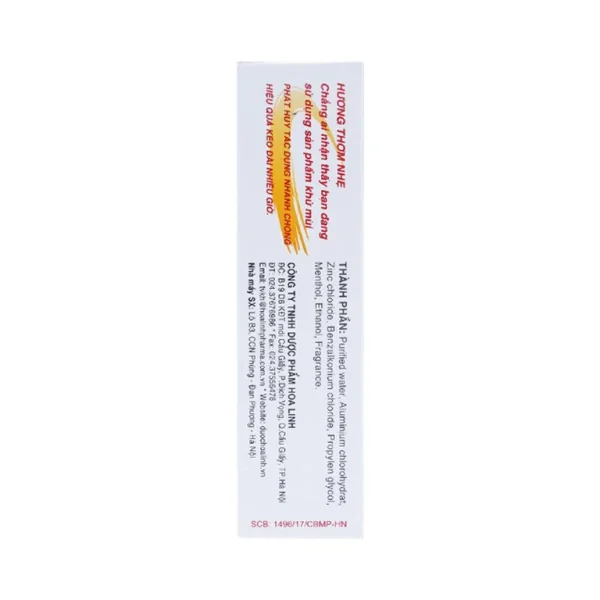 Chai xịt Zuchi Hoa Linh khử mùi hôi cơ thể (20ml)