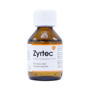 Dung dịch uống Zyrtec GSK giảm viêm mũi dị ứng, mày đay tự phát, mạn tính (60ml)