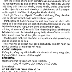 Tinh dầu tràm Bách Linh giữ ấm cơ thể, giảm ngạt mũi, ho, cảm lạnh (50ml)