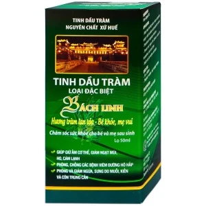 Tinh dầu tràm Bách Linh giữ ấm cơ thể, giảm ngạt mũi, ho, cảm lạnh (50ml)