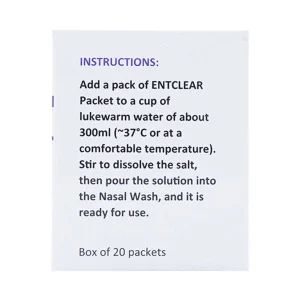 Gói muối biển Entclear Packets Hyphens hỗ trợ rửa sạch hốc mũi (20 gói)