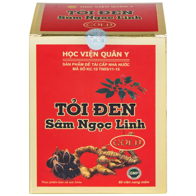 Viên uống Tỏi đen Sâm Ngọc Linh Học Viện Quân Y hỗ trợ tăng cường sức khỏe, chống oxy hóa (60 viên)