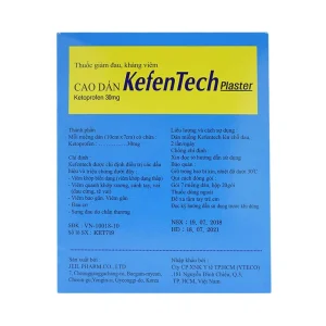 Cao dán KefenTech Plaster Jeil kháng viêm, giảm đau viêm khớp, viêm bao gân, đau cơ (20 gói)