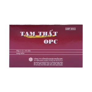 Thuốc Tam Thất OPC điều trị các chứng xuất huyết (2 vỉ x 10 viên)